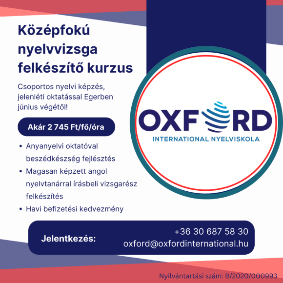 Angol középfokú nyelvvizsga felkészítő tanfolyam