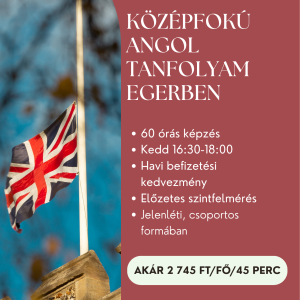 Középfokú angol nyelvtanfolyam