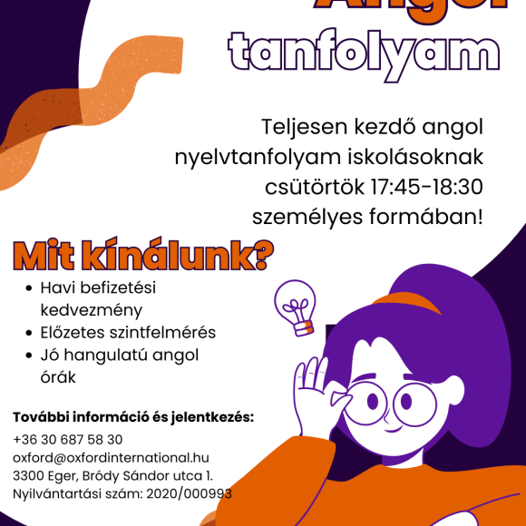 Angol nyelvtanfolyam gyerekeknek Egerben