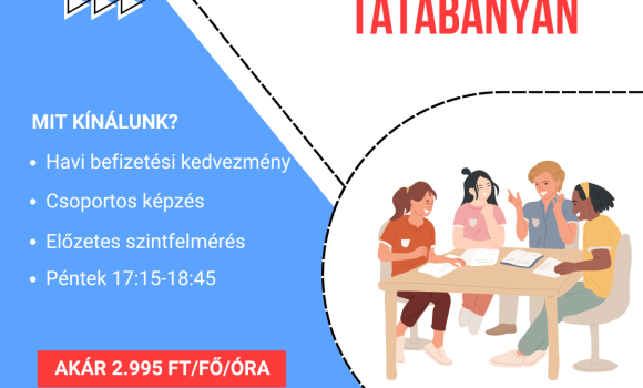 Kezdő angol nyelvtanfolyam Tatabányán